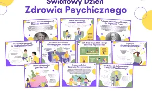Jak dbać o zdrowie psychiczne - plakat z praktycznymi poradami