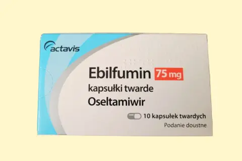 Opakowanie leku Ebilfumin 75 mg, kapsułki twarde, oseltamiwir.